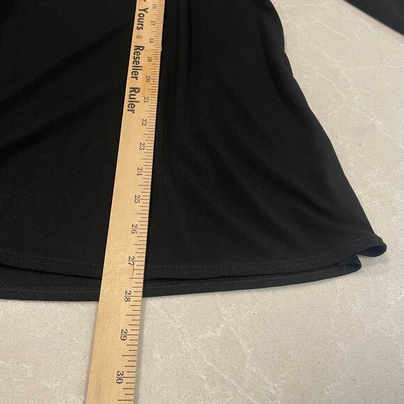 Simonton Says women's blouse Medium black blouse relaxed fit vintage Made in USA - Picture 6 of 10